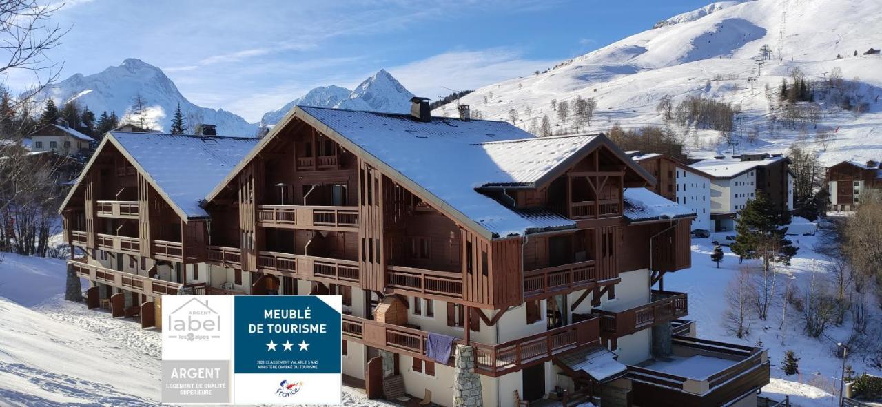 T2 Meuble Tourisme 3 Etoiles, Pied Des Pistes-Parking Prive Avec Balcon Et Superbe Vue Leilighet Les Deux Alpes Eksteriør bilde