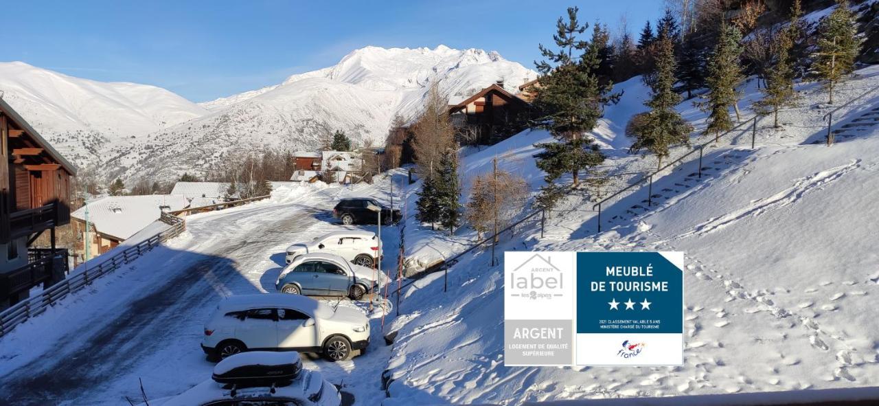 T2 Meuble Tourisme 3 Etoiles, Pied Des Pistes-Parking Prive Avec Balcon Et Superbe Vue Leilighet Les Deux Alpes Eksteriør bilde